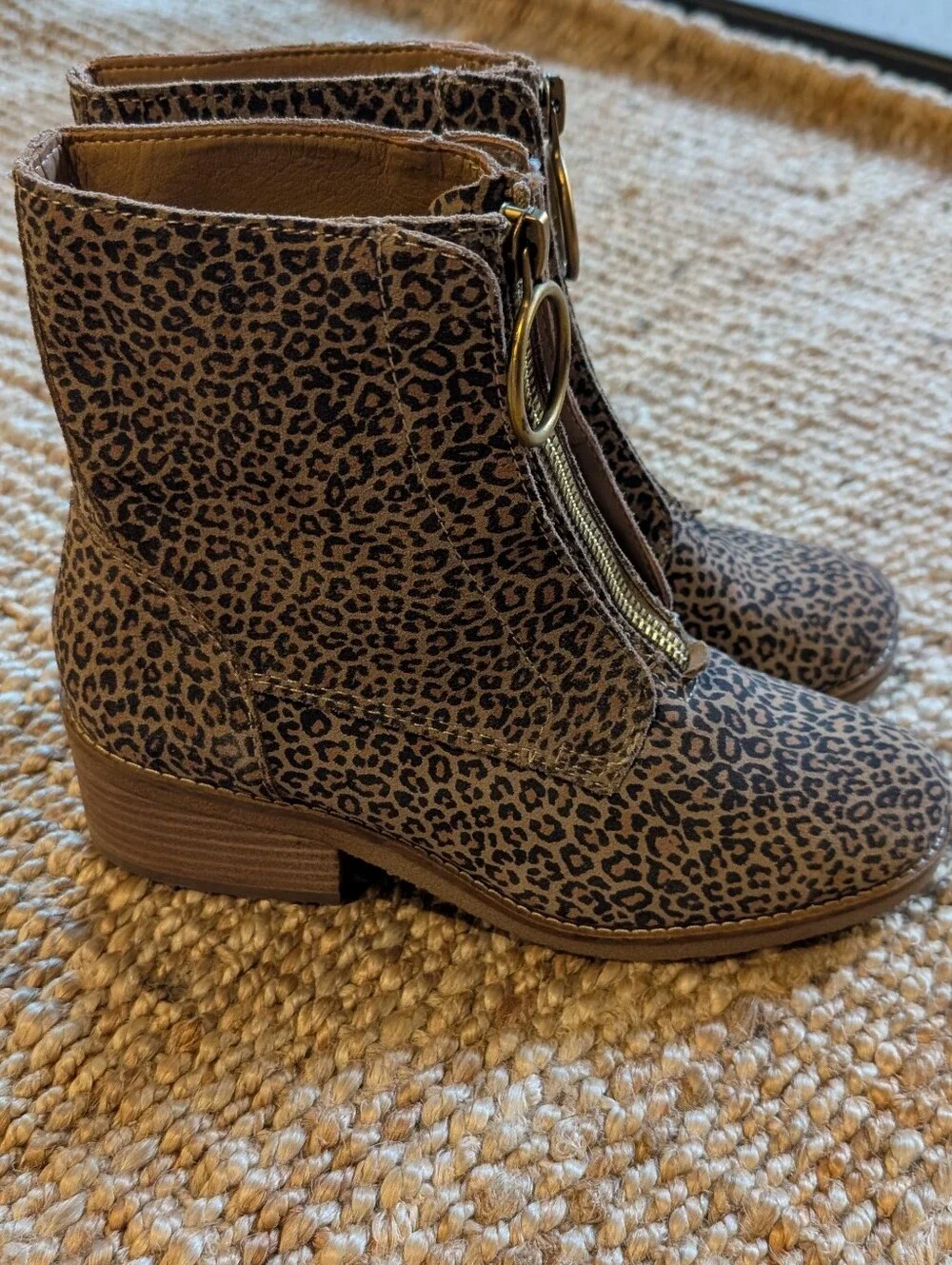 Lucky Brand Leopard Print Ankle Boots